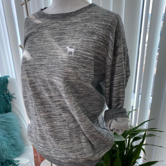 Victoria’s Secret Pink Marl Grey Sweatshirt - Picture 3 of 8